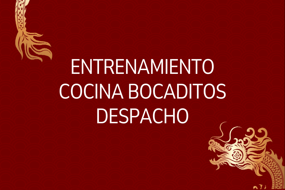 MT | Entrenamiento Cocinero Bocaditos Despacho